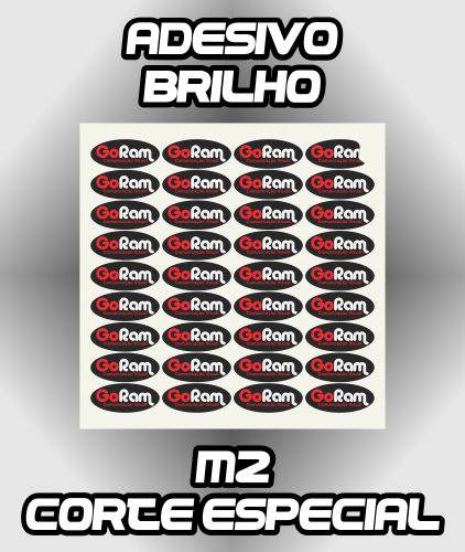 Adesivo Brilho Impresso +Corte - Premium