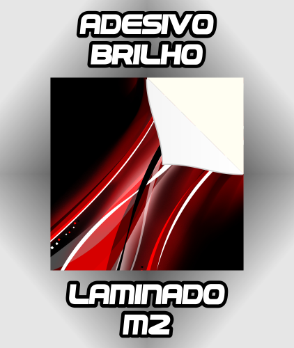 Adesivo Brilho Impresso +Laminação - Melhor Custo