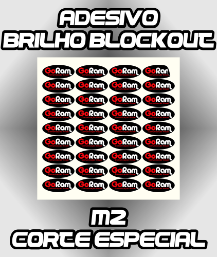 Adesivo Brilho Blockout Impresso +Corte 